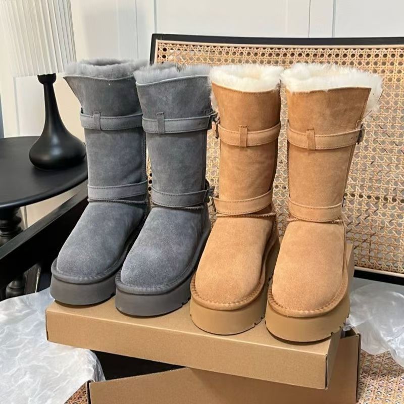 高筒雪地靴女加绒加厚棉鞋2025新款长筒靴休闲靴户外东北棉靴爆款