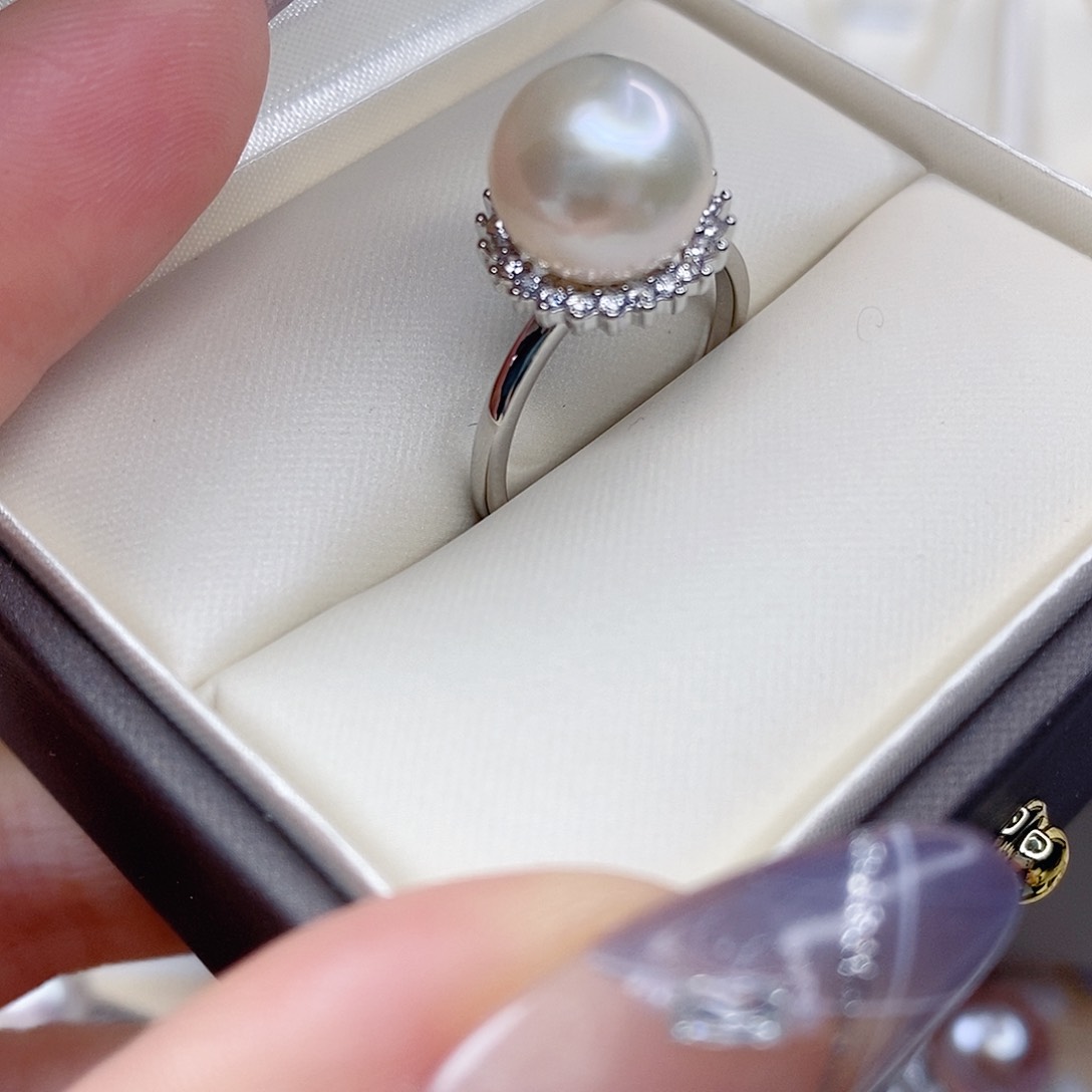 淡水珍珠戒指合金