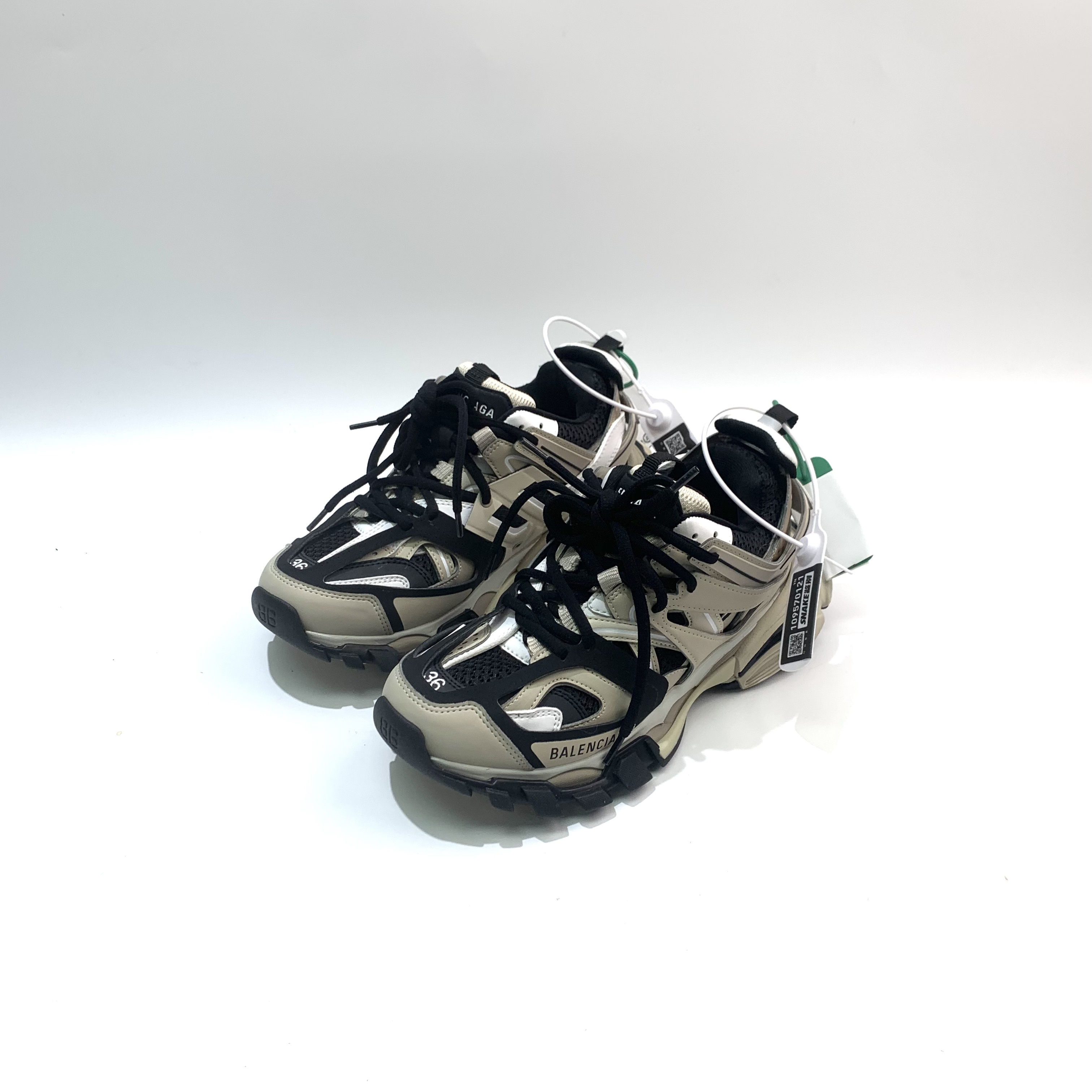 未使用 Balenciaga/巴黎世家 36码 米色Track1.0老爹鞋bl0499