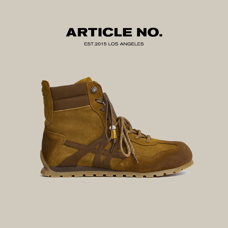 冬上新ARTICLE NO.复古琥珀棕色运动靴拳击靴短靴鞋流苏女靴秋冬