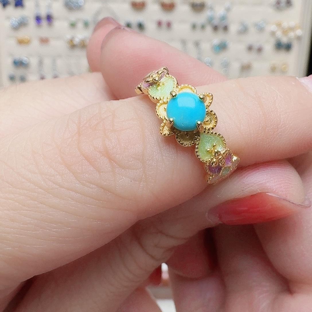 水晶戒指银S925镶嵌戒指