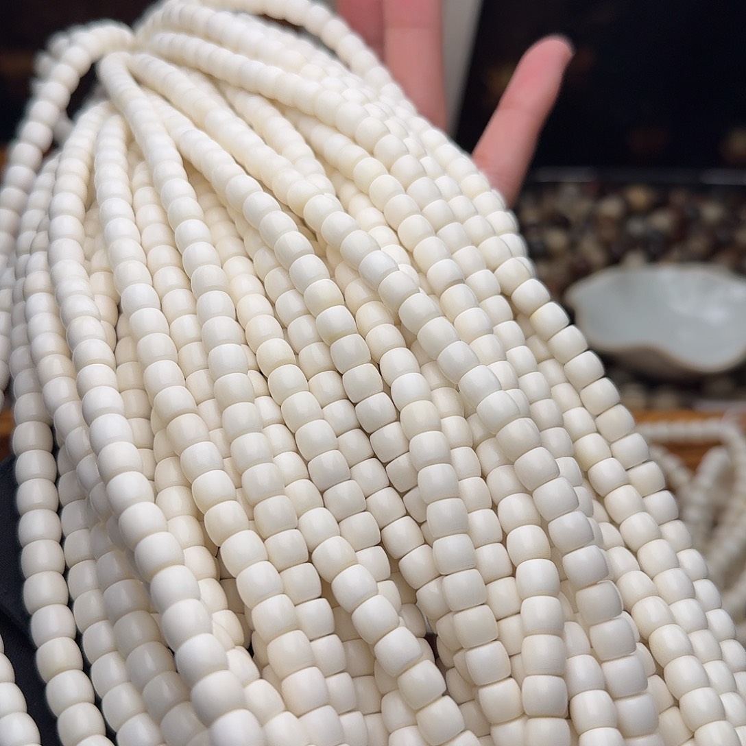 吊坠菩提根/象牙果120颗海南白玉菩提6×7直切