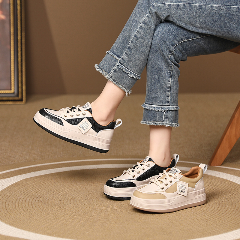 【翔子女鞋】秋冬季新款复古时尚休闲百搭厚底高帮鞋女靴子女