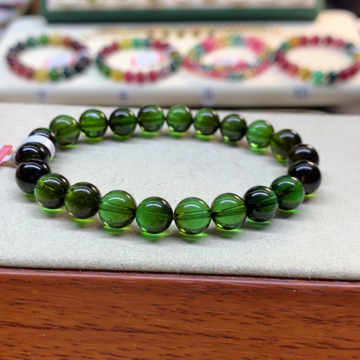 【闪购商品】碧玺手链未镶嵌碧玺绿碧8.8mm