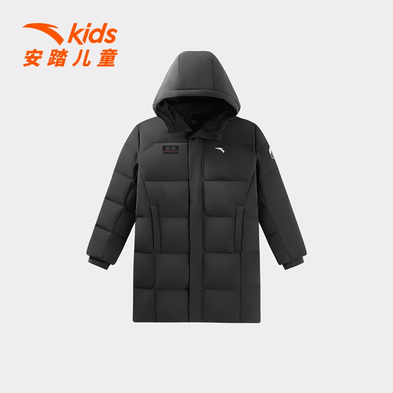 安踏儿童男大童羽绒服2025冬季新款保暖抗寒中大童四防中长款外套