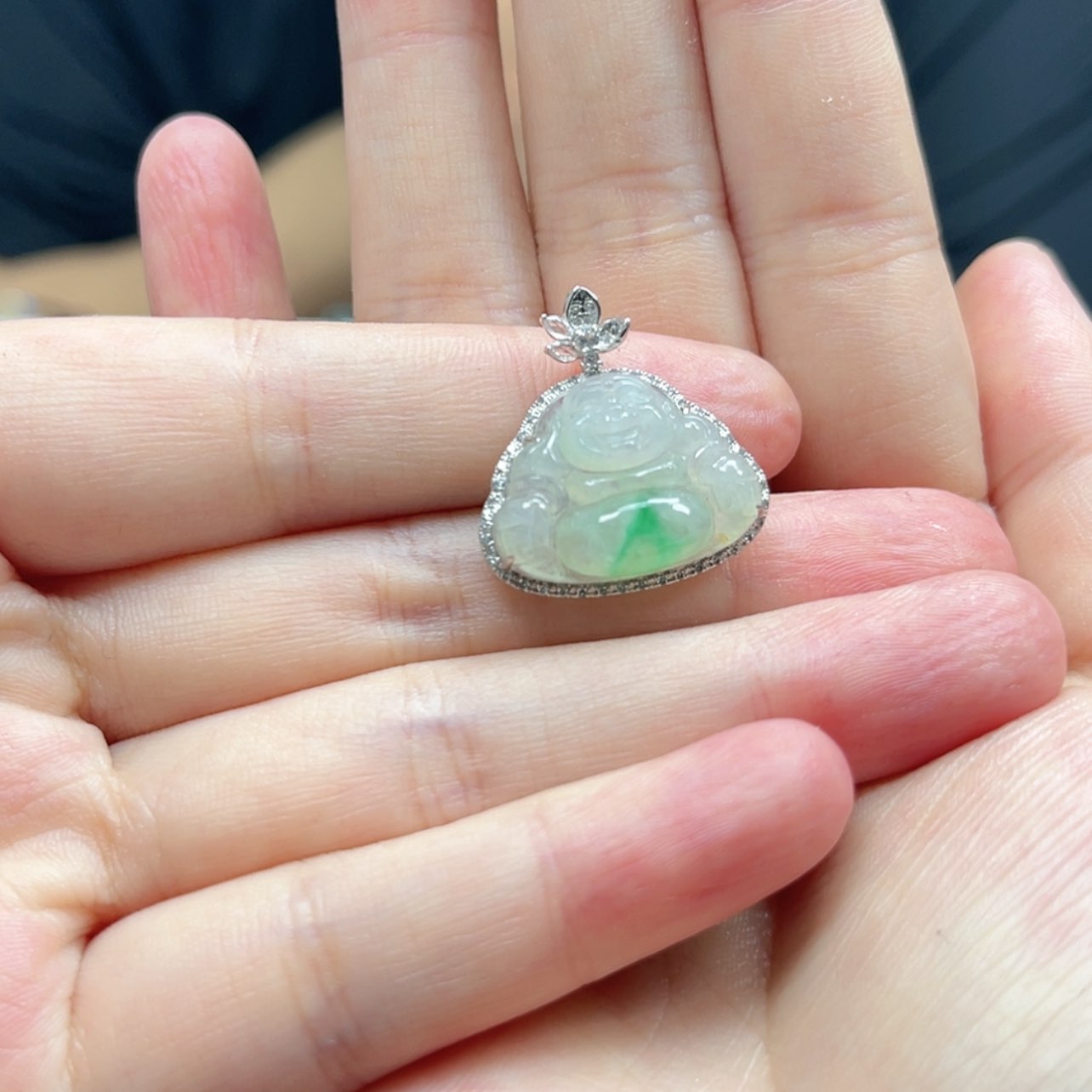 【闪购商品】翡翠18K金镶嵌颈饰天然