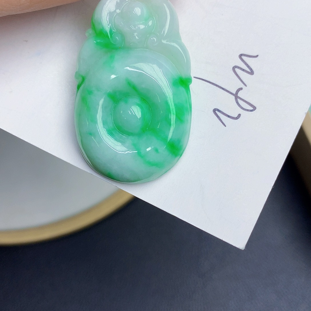 翡翠颈饰18K金镶嵌3355689