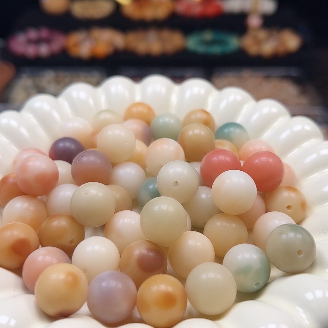 菩提根/象牙果手串卡14➕非料多宝圆500颗