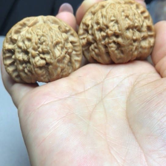 文玩核桃吊坠白狮子