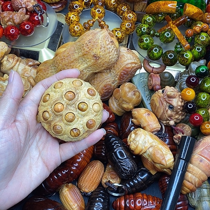 琥珀木琥珀木手把件