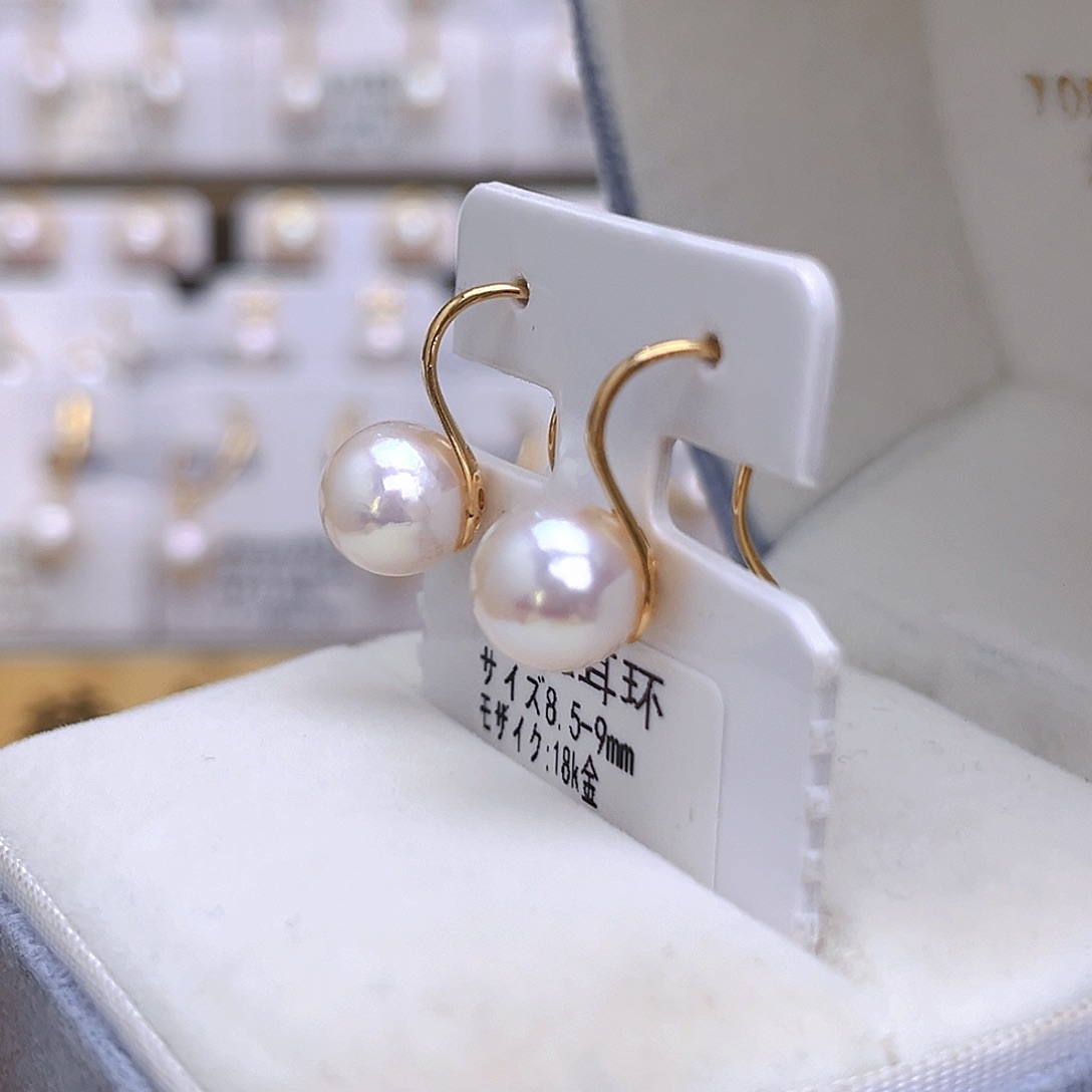 海水珍珠耳饰18K金镶嵌
