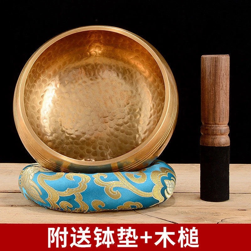 颂钵梵音钵音碗佛音碗瑜伽满月颂钵静心钵铜磬法器尼泊尔手工铜钵