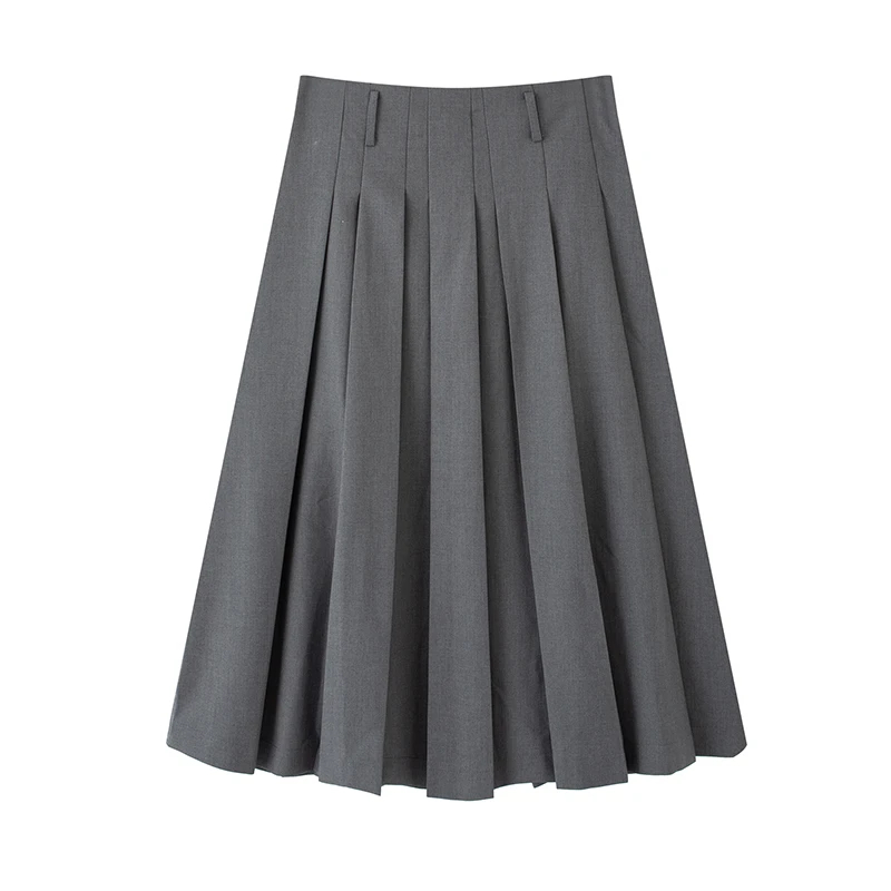 MM商场同款2025秋款高腰显瘦A字百褶裙半身裙女1G8140961