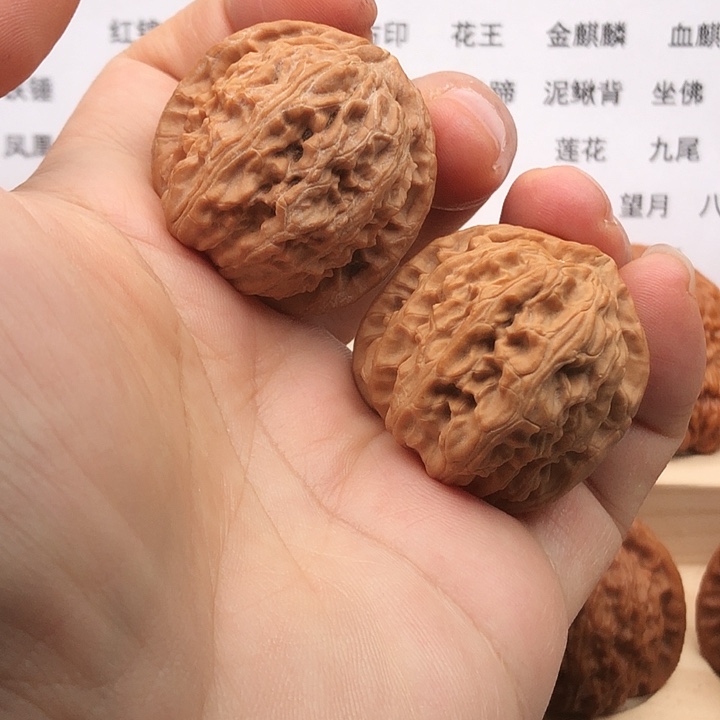 把件文玩核桃白狮子，边35，练手对