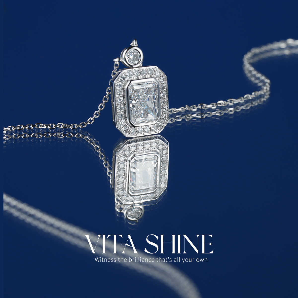 实验室培育钻石【铂金现货】方寸星芒项链雷迪恩切香水瓶大克拉爆闪