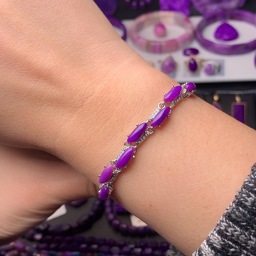 苏纪石（舒俱来）手链银S925镶嵌