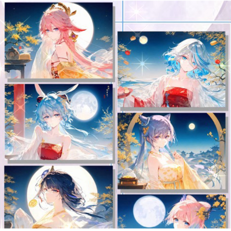 【拆盒】玉卡社-彼岸花海-a5二次元唯美色纸盲盒收藏卡牌（默认代拆）