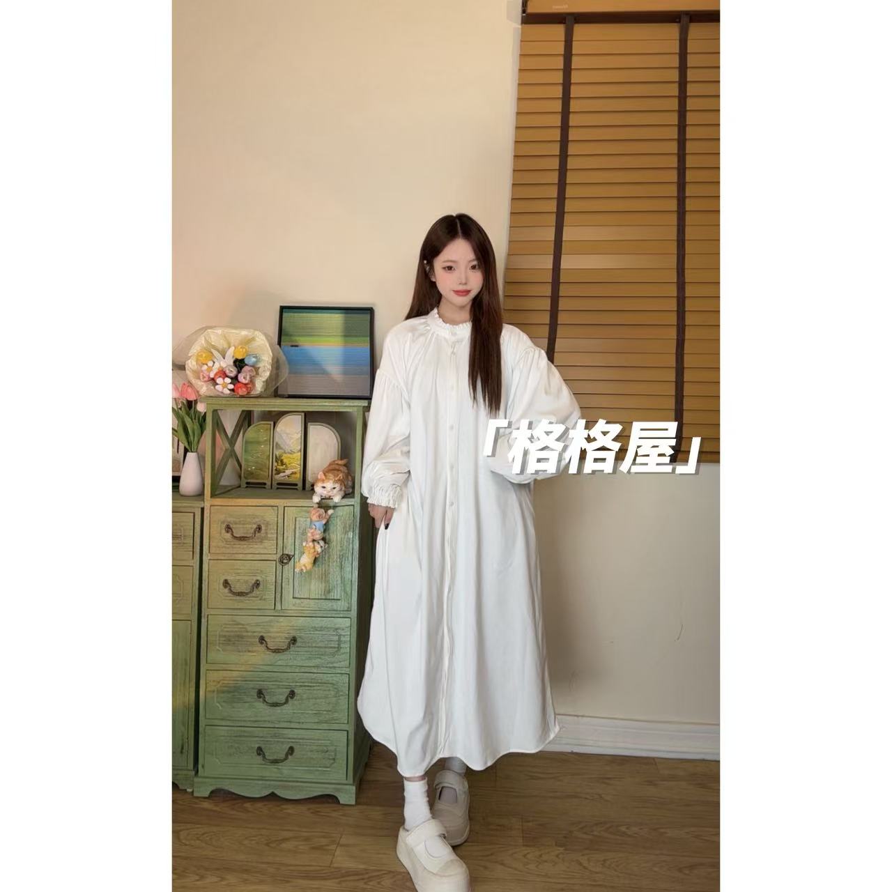 （主播同款内搭）【格格屋】德绒内搭连衣裙，温柔内搭/单穿都可以的！