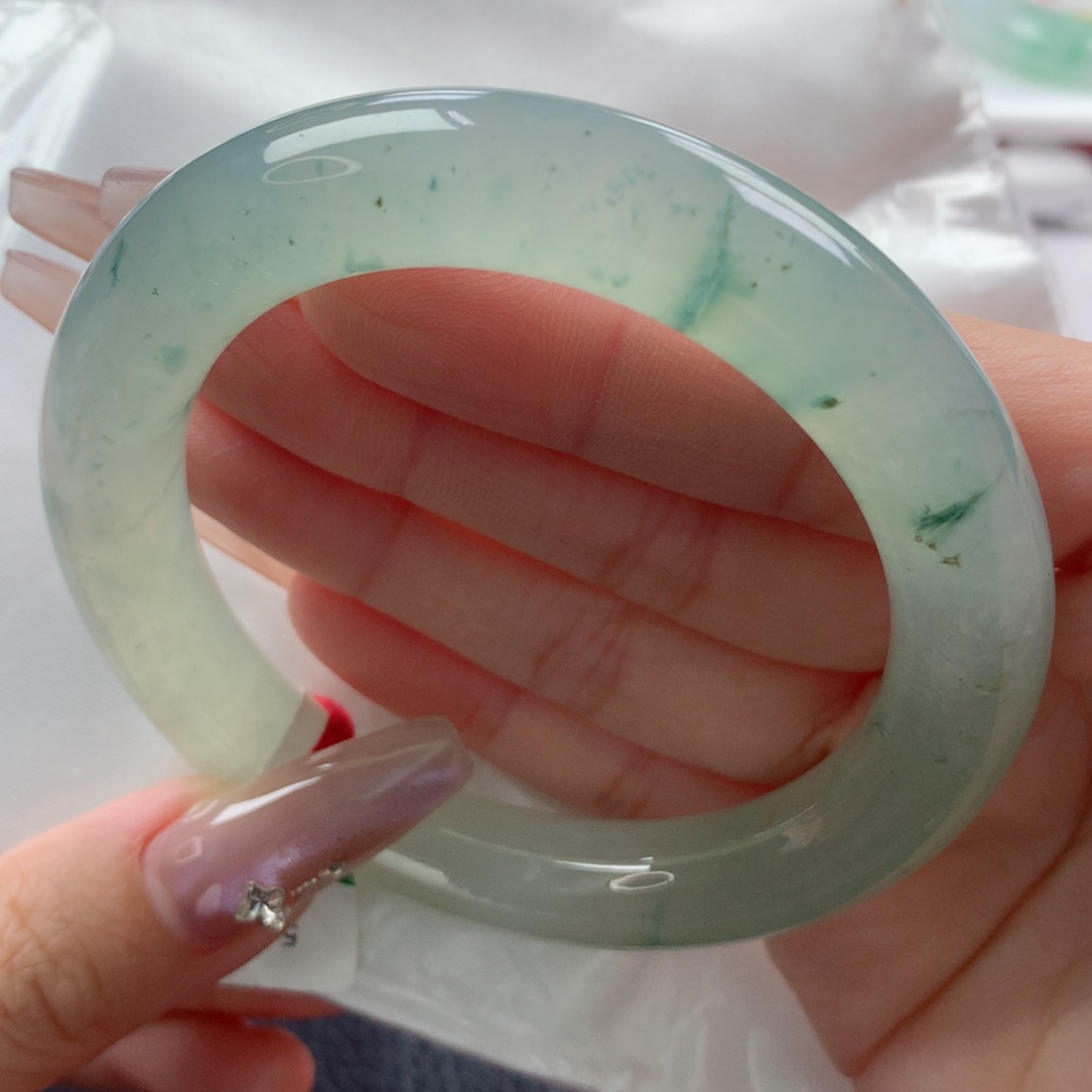 未镶嵌手镯翡翠缅甸天然翡翠A货56.5