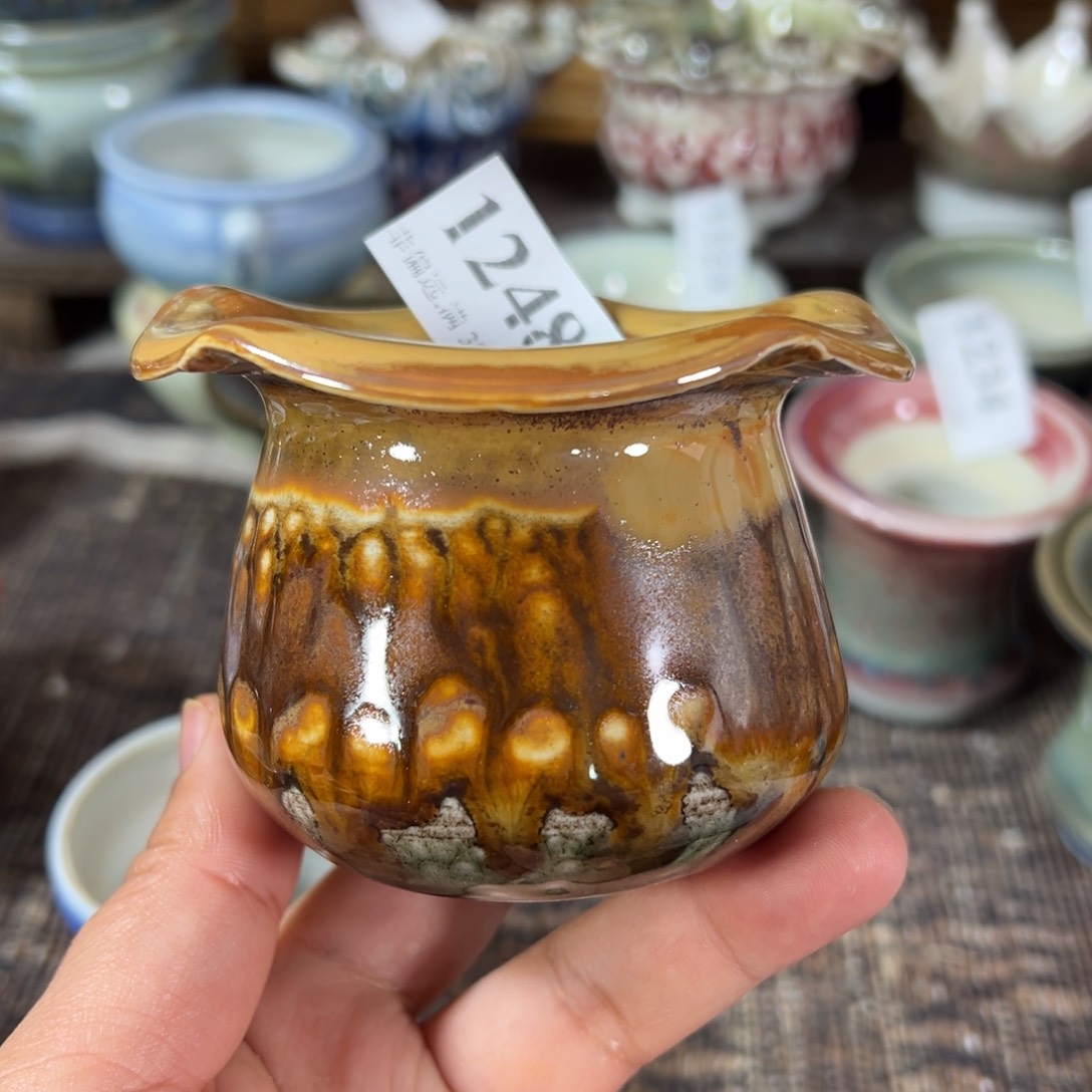 红陶景德镇手工花盆