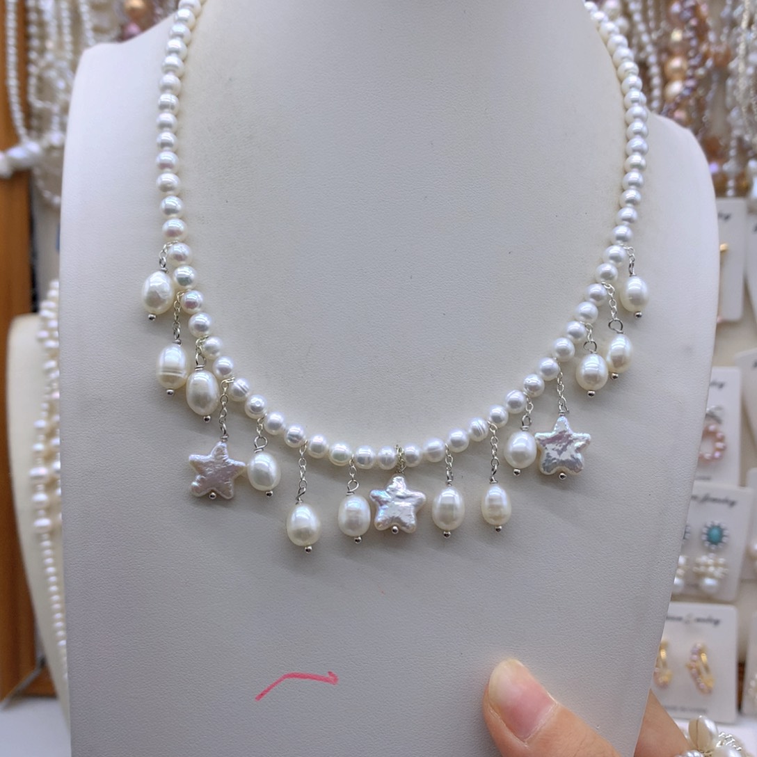 杨***雪合金淡水珍珠项链耳饰