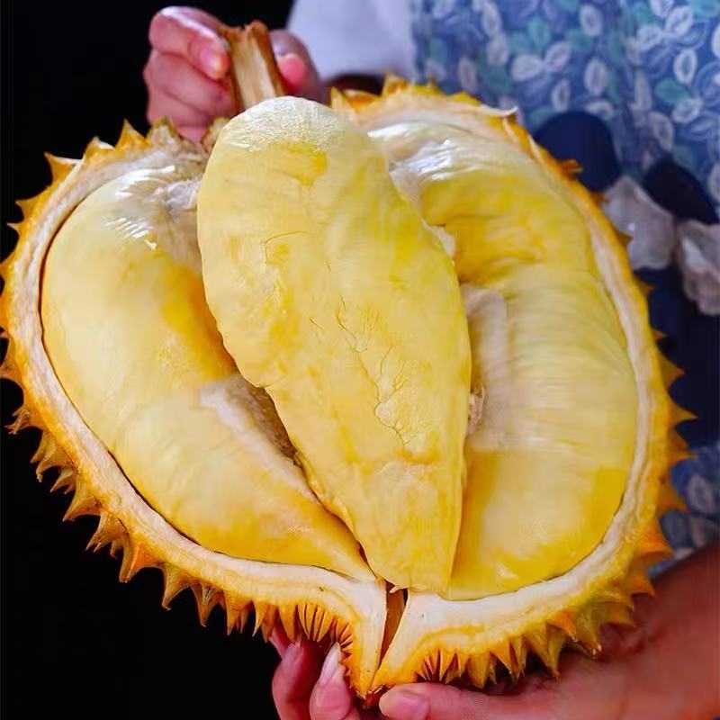 7【泰国树熟金枕榴莲】小时达，空运树熟新鲜榴莲，核小厚肉，一果以称，现拍现发，精品榴莲26.9元/斤金枕泰国