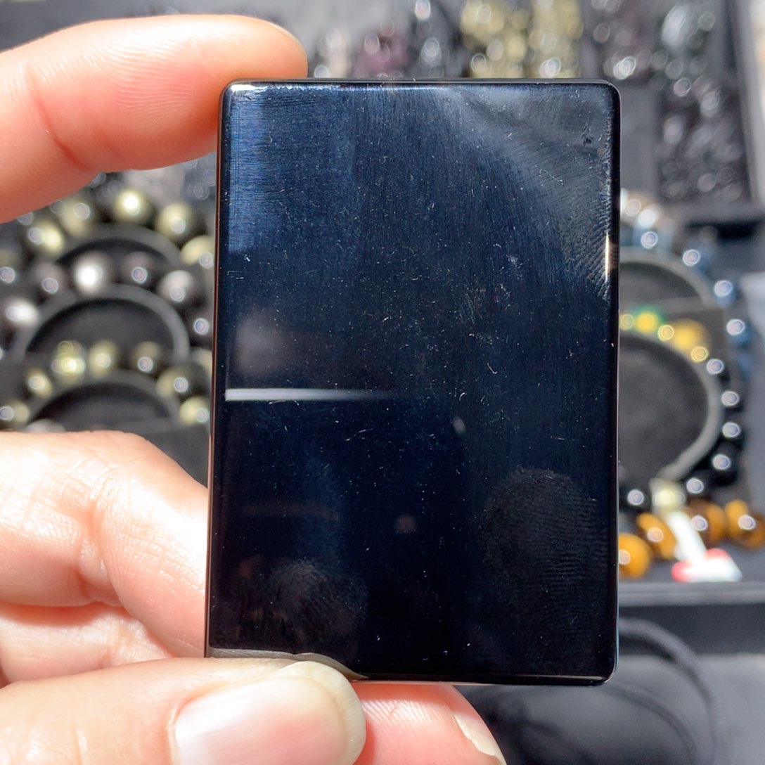 黑曜岩未镶嵌吊坠(赠链)陆****)