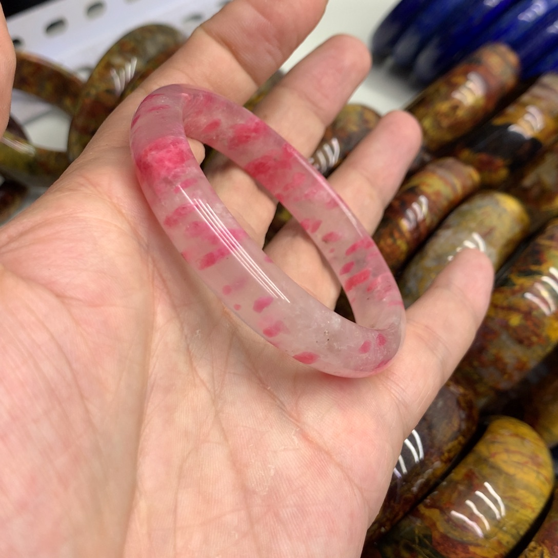 蔷薇辉石手镯未镶嵌天***！