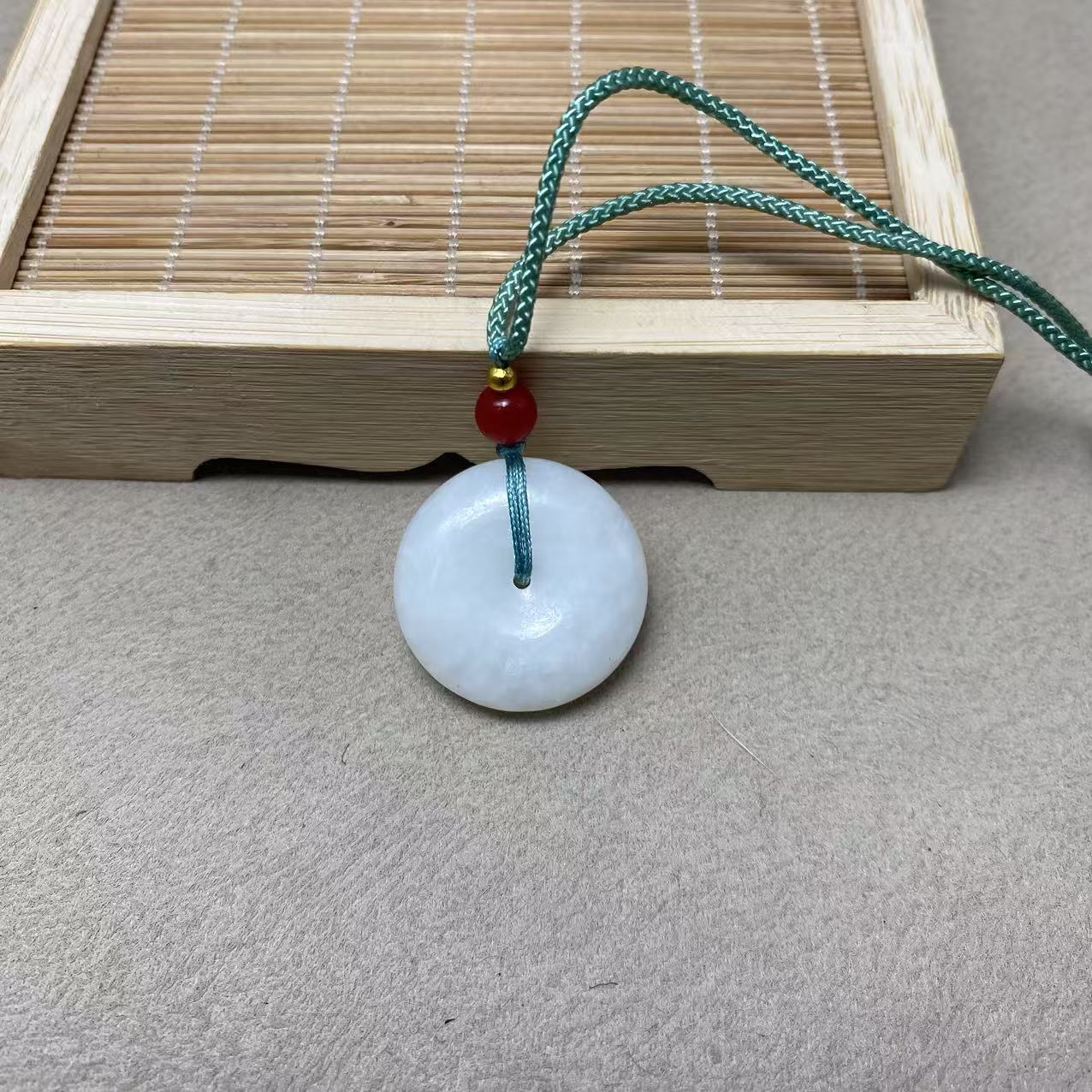 天然和田玉平安扣吊坠-v232-多样性发一