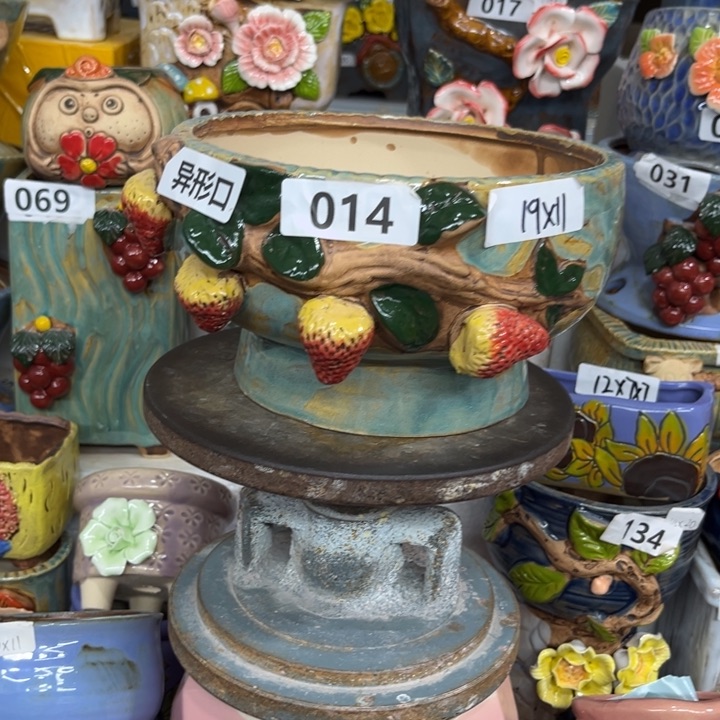 紫砂花盆粗陶材质多肉花盆