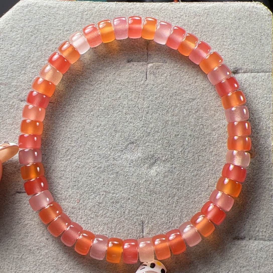 南红玛瑙6+药片单圈未镶嵌