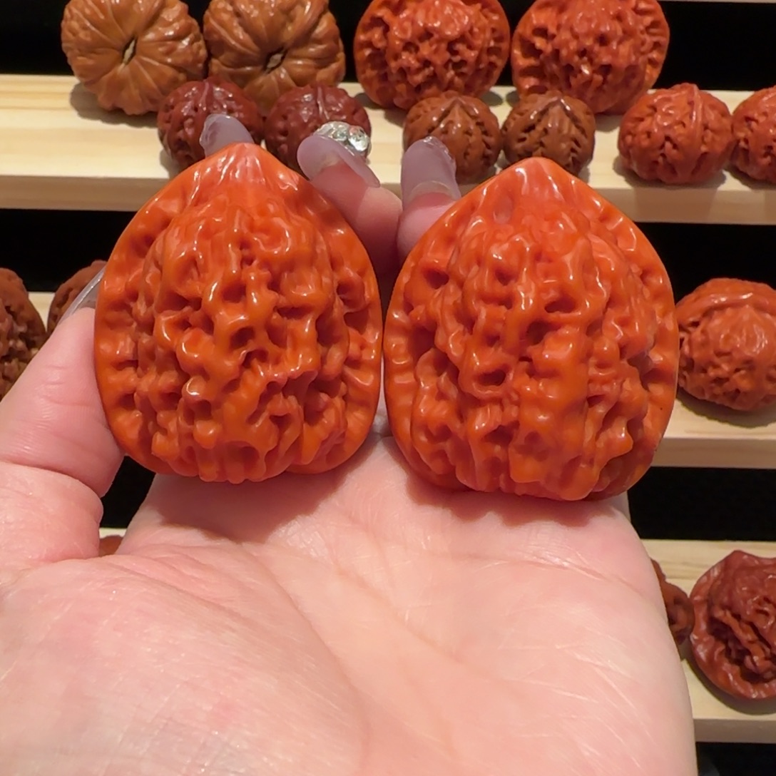 文玩核桃吊坠玉化官帽40精品2775