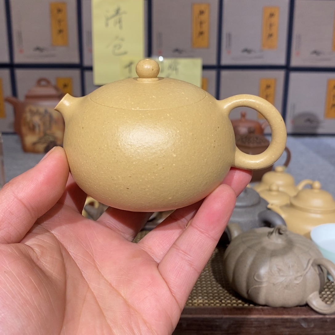 紫砂茶壶原矿本山绿泥之梨皮绿泥190cc卡口西施