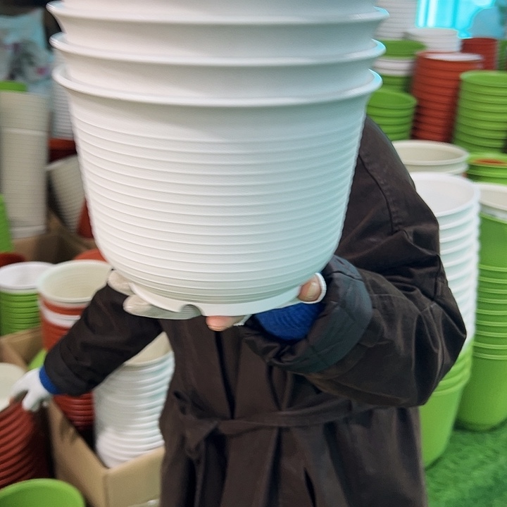 正品矮陶口21高15白色带托8只