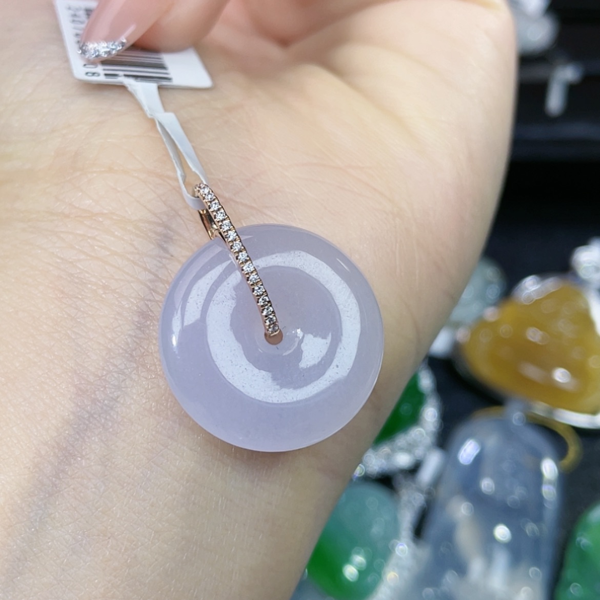 【闪购商品】翡翠颈饰18K金镶嵌翡翠18