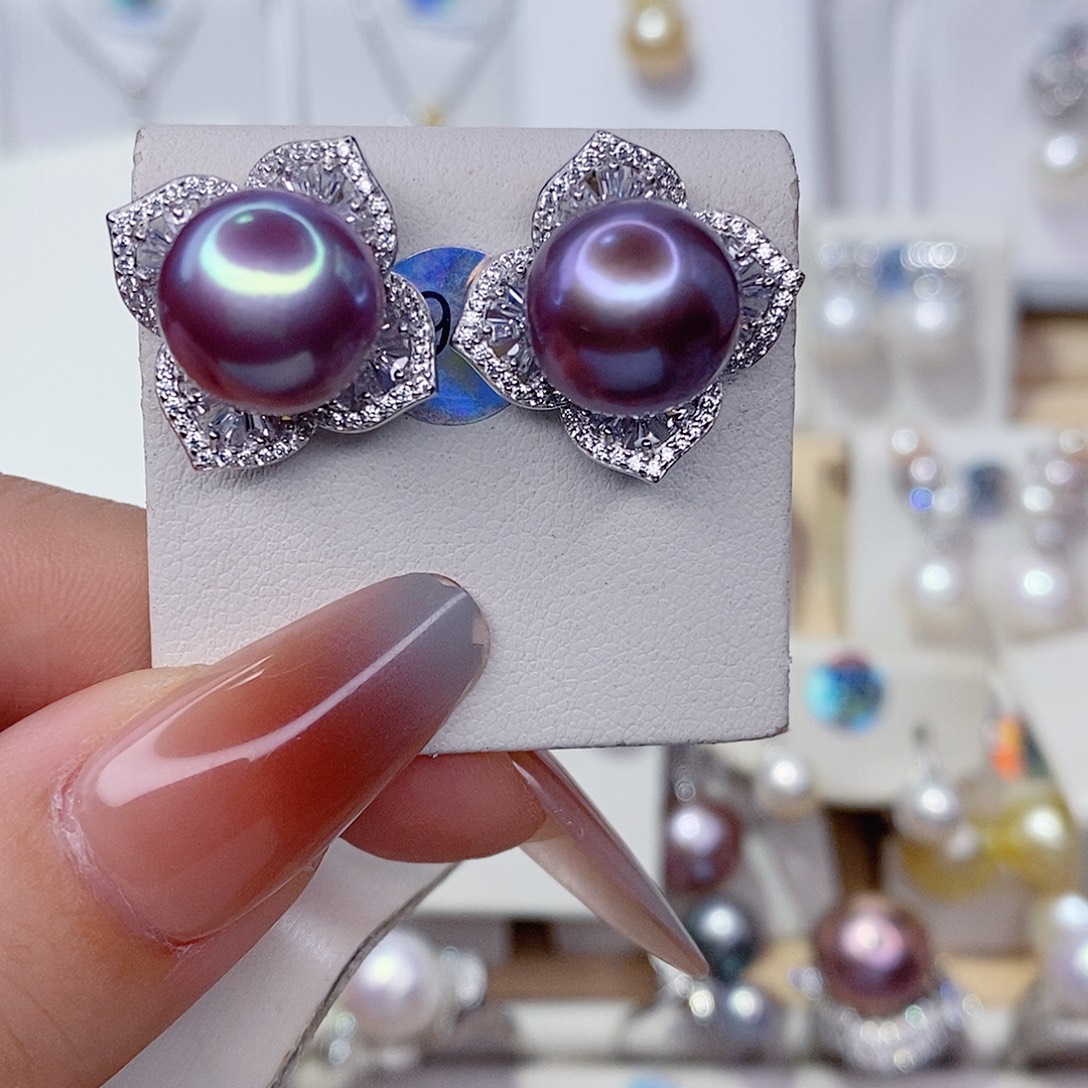 玩***婷耳饰淡水珍珠银S925镶嵌