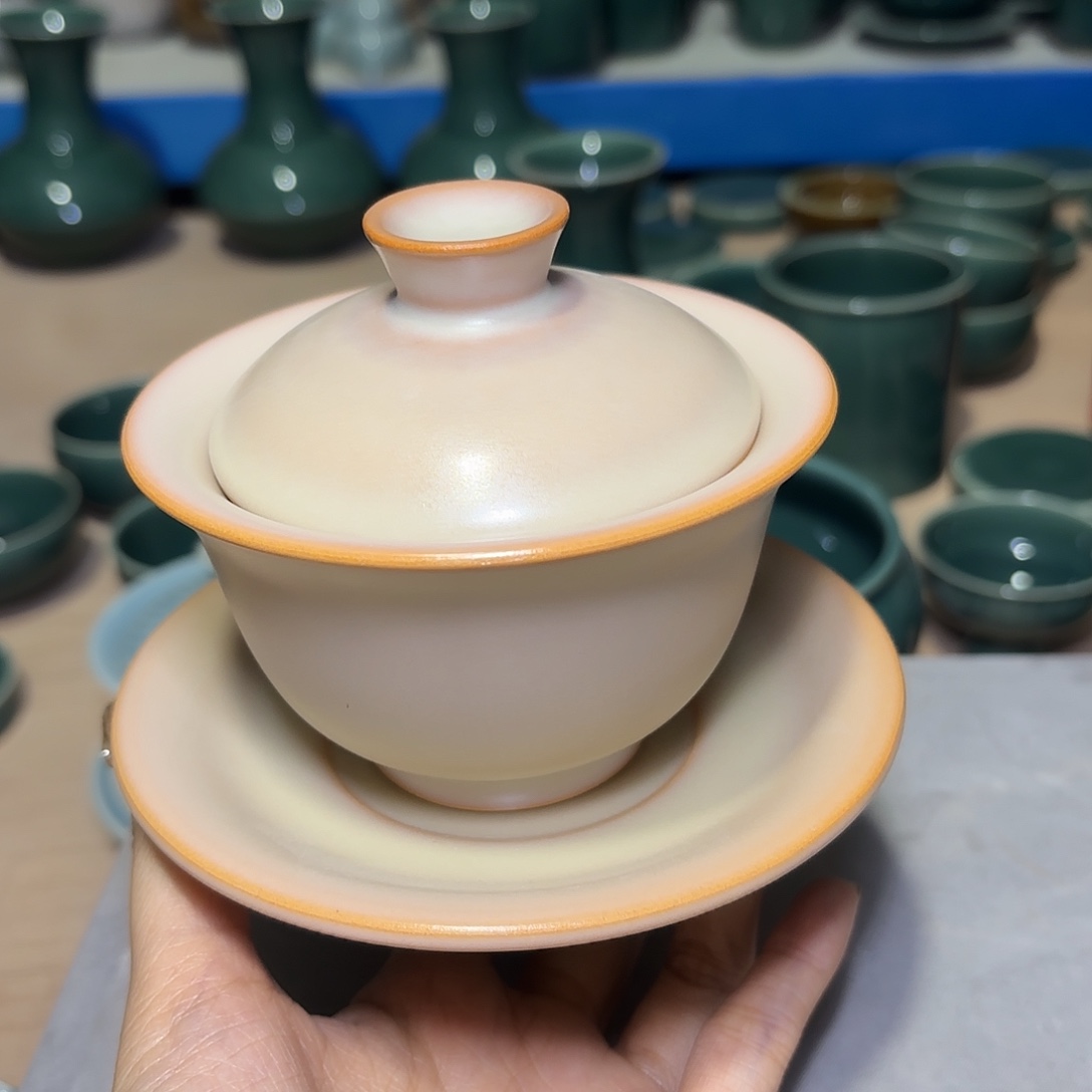 龙泉云间青瓷小米茶器