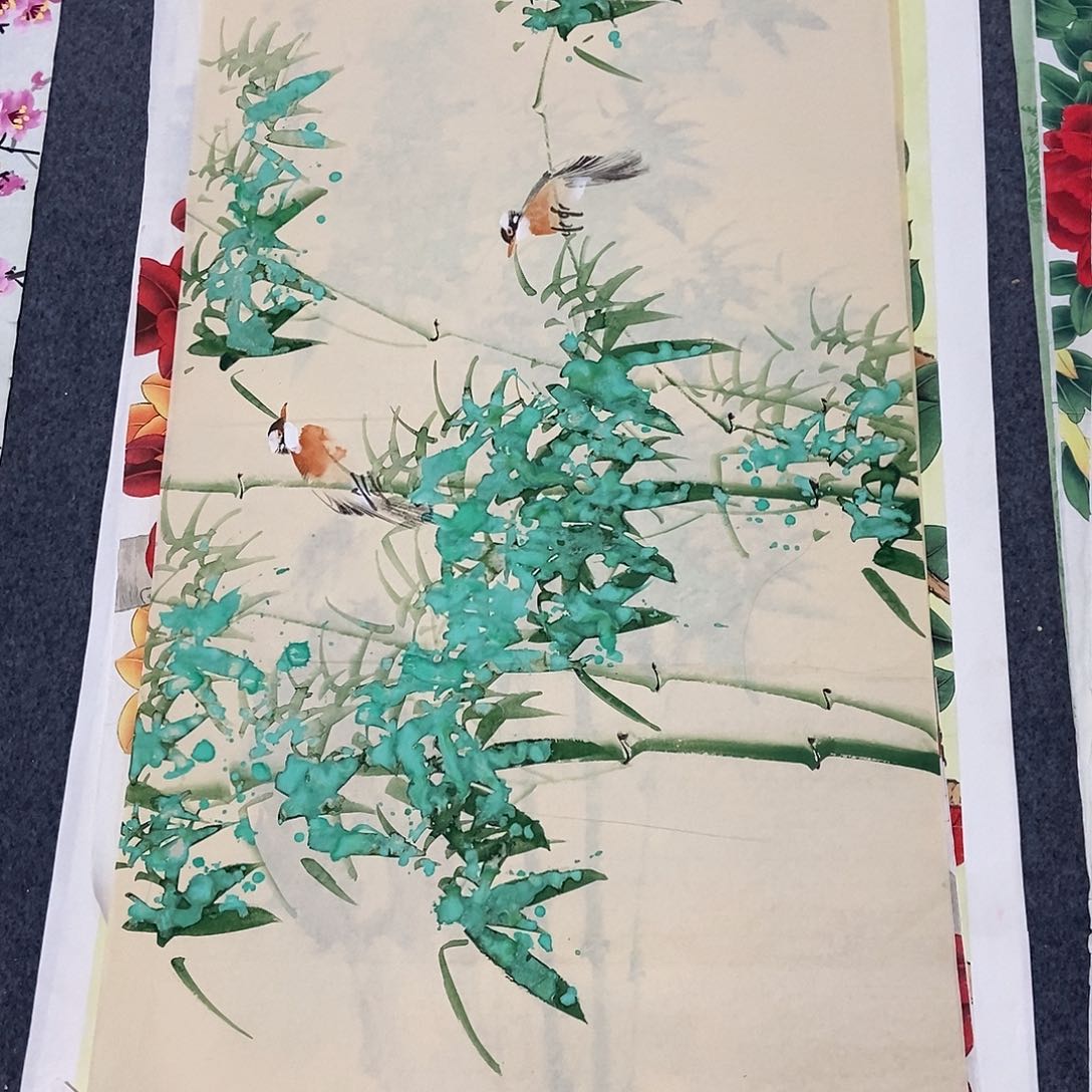 国画四尺竹子一副