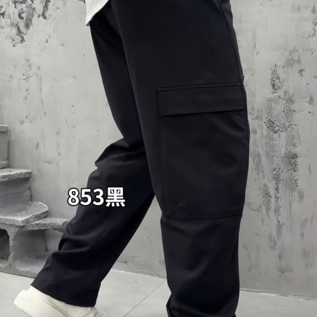 加肥大码时尚百搭散口工装裤