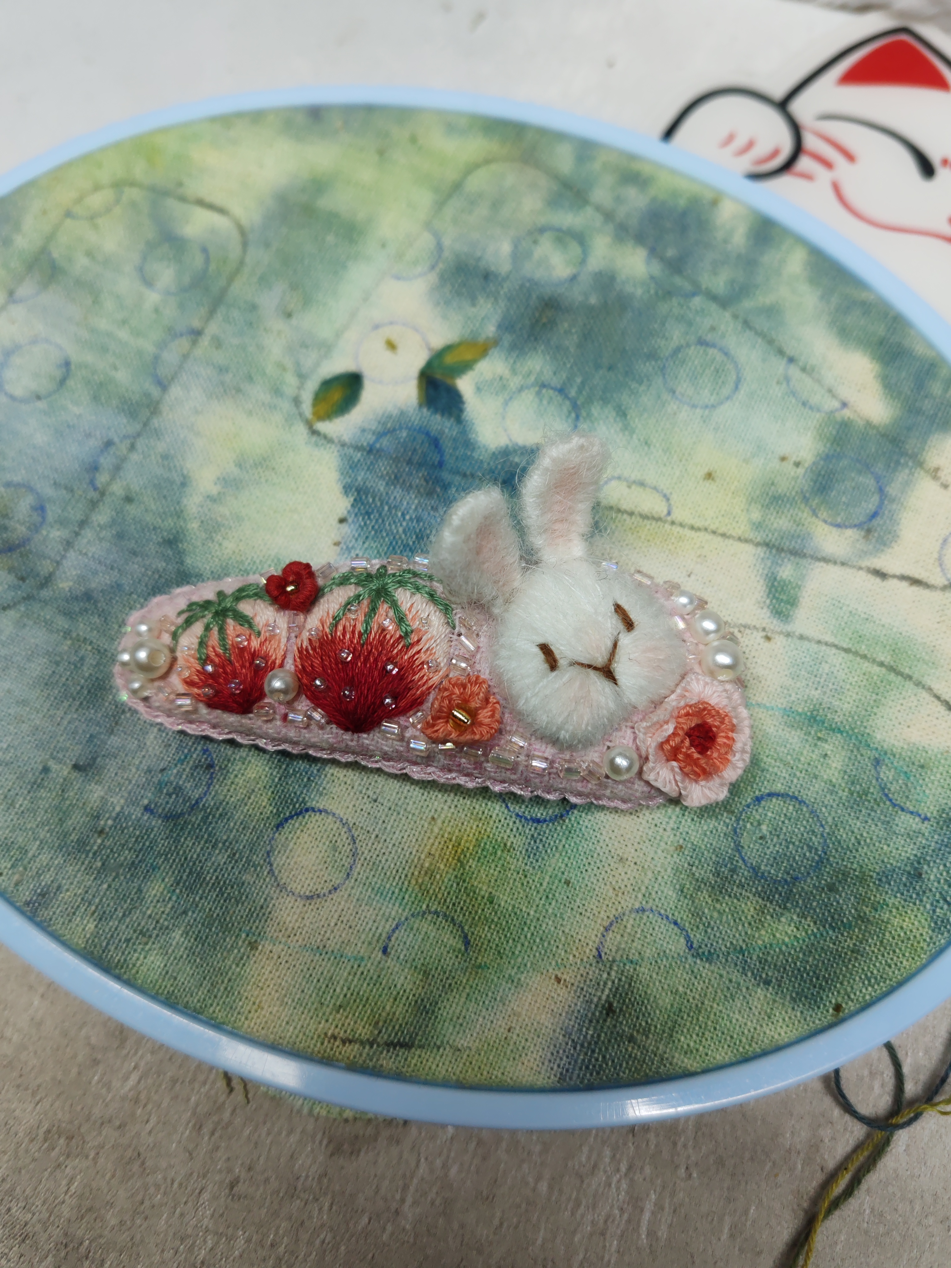 （直播间选款，可定制）时尚刺绣发夹，发绳，发箍，大肠圈