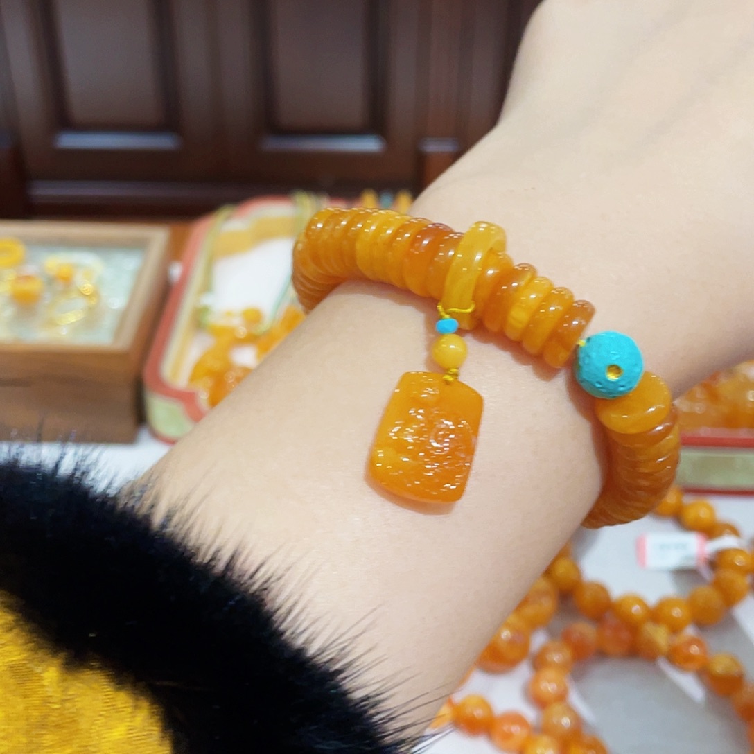 蜜蜡手链未镶嵌手串