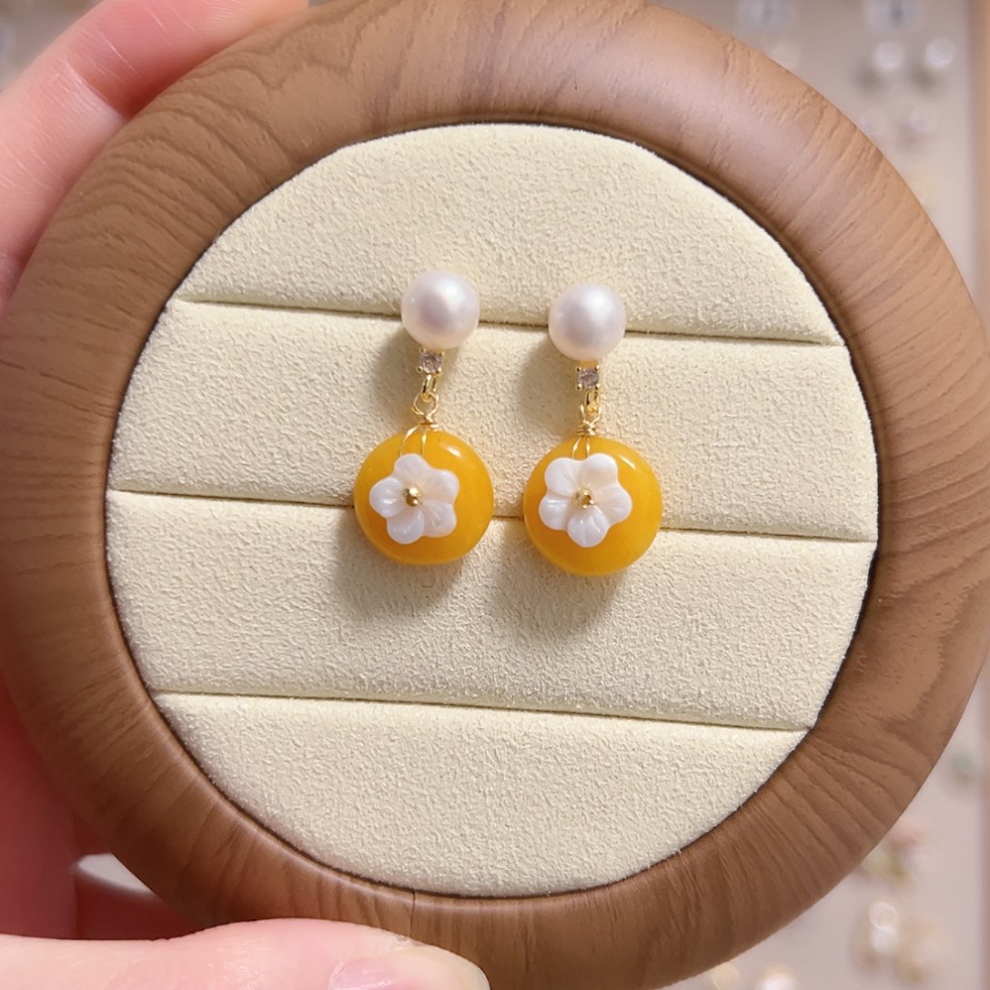 原创手作淡水珍珠银S925镶嵌