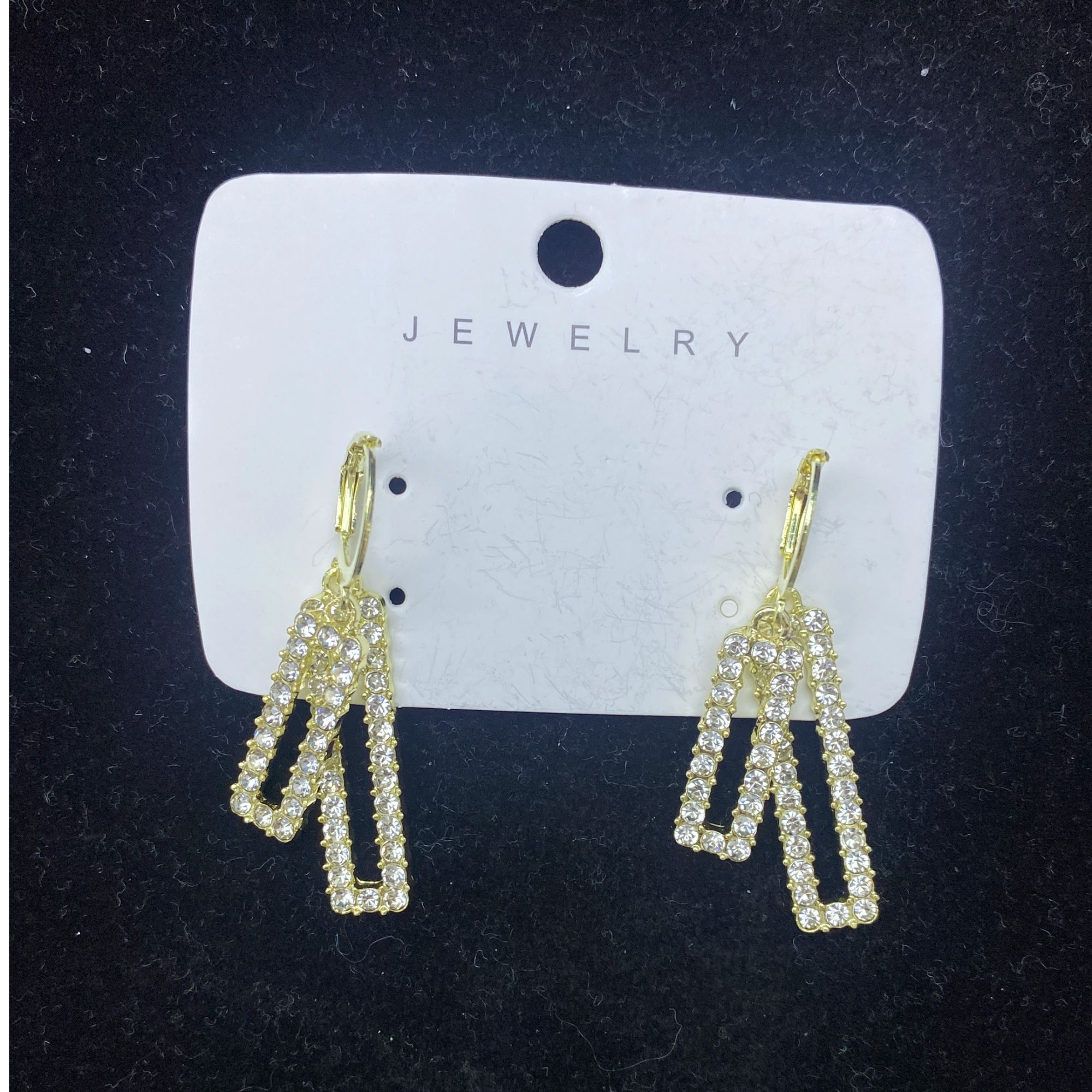 铜合金耳饰 方形流苏高贵典雅气质个性十足耳扣