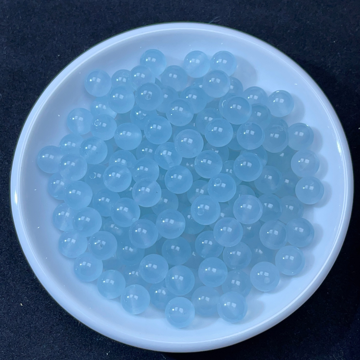 冰川蓝圆珠N64卡6mm30颗