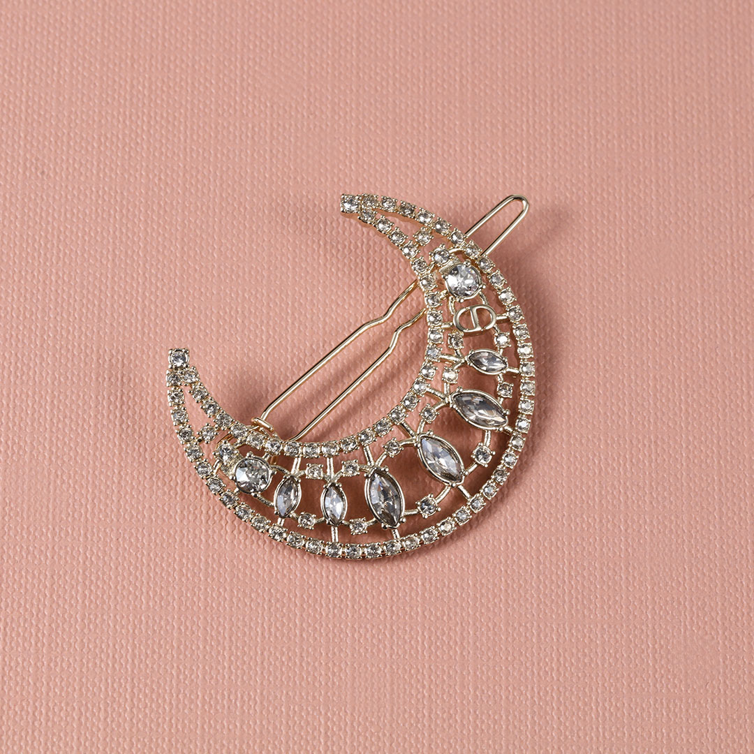 26年早春新款浅金色满钻半月气质发饰发卡发夹