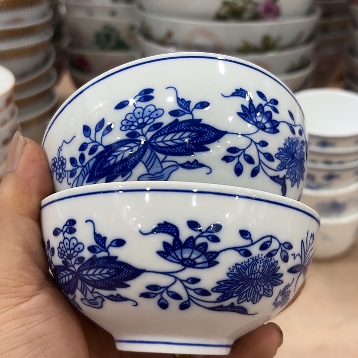 摆件梅松米饭碗10公分微瑕