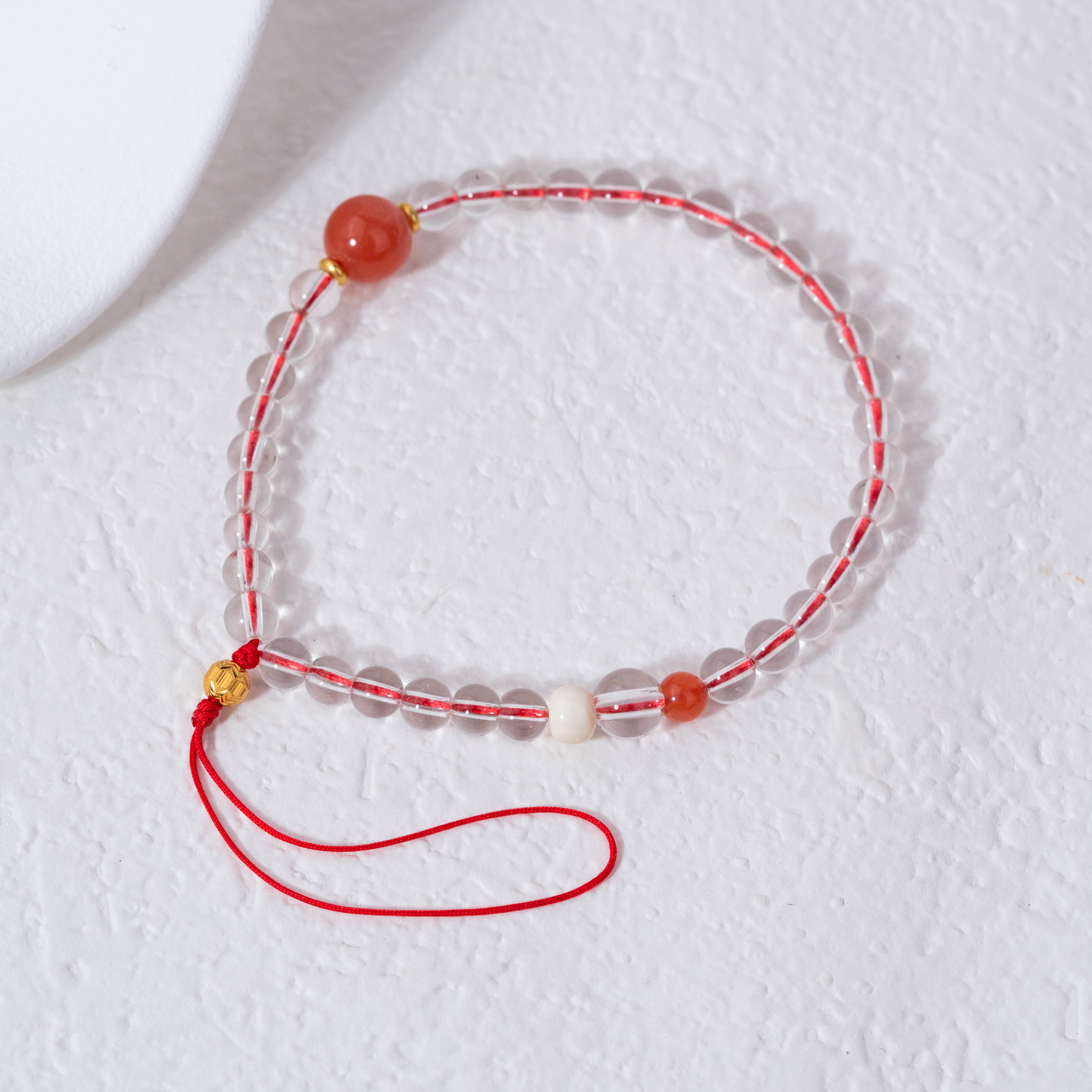 【全净生金】水晶手串手机挂件925（天然珠宝多样性发其一）