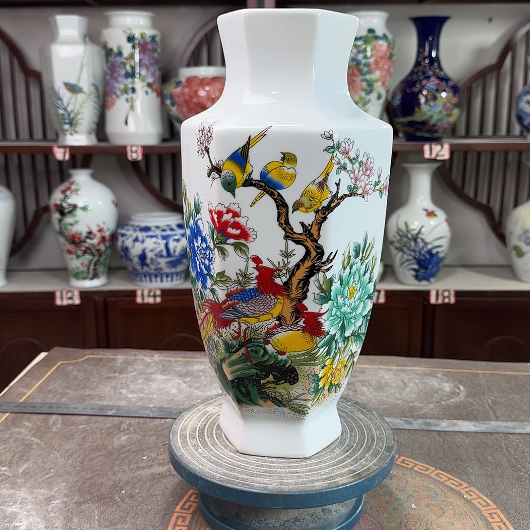 陶摆件景德镇陶瓷6牡丹