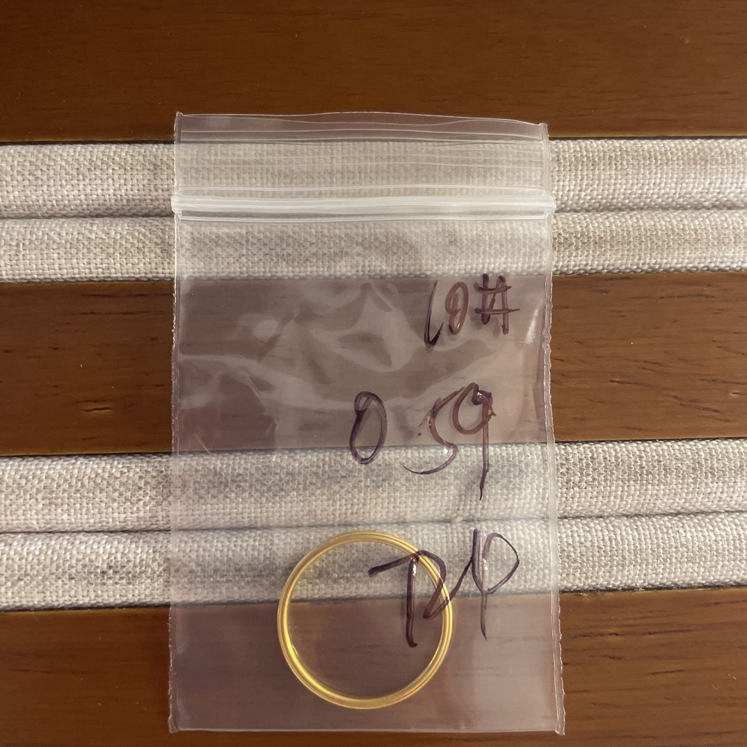 克重0.59 10号 碎冰冰戒指 足金999