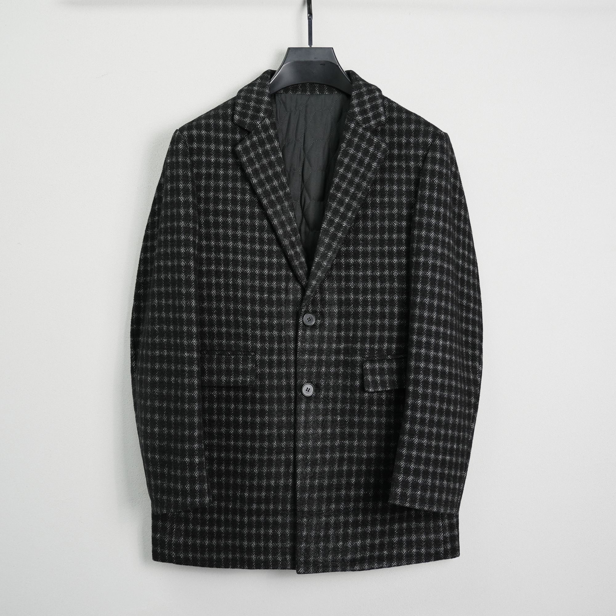 【文文的店】男士欧货冬季中长款时尚轻奢休闲加厚保暖大衣90277